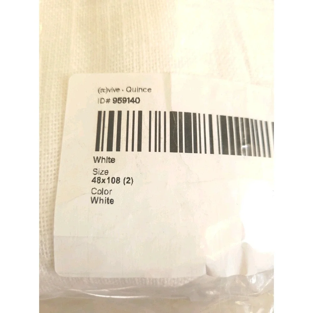 Quince 100% Cotton Sheer Curtains Set of 2 48